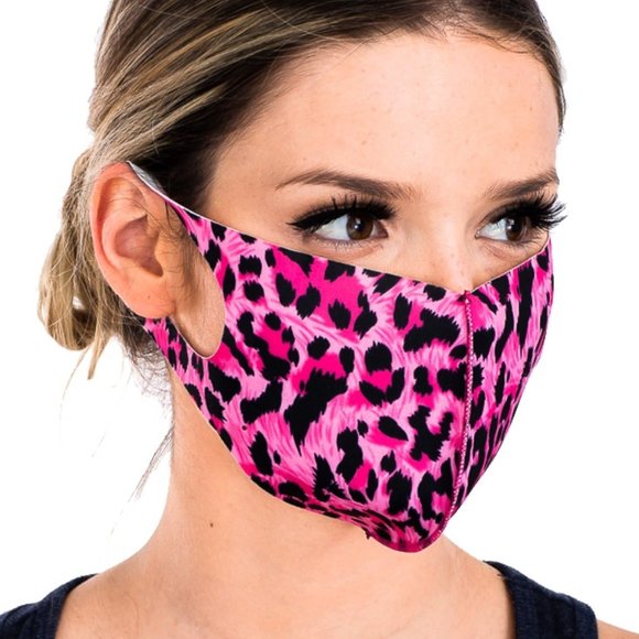 Leopard Print Animal Print Reusable Face Mask - Picture 5 of 9